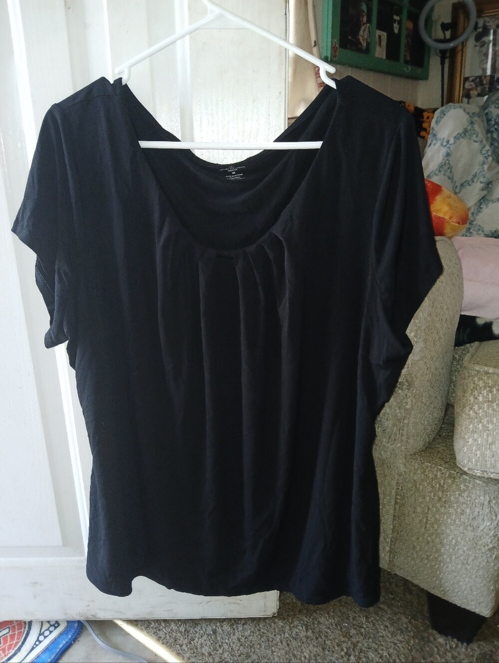 Worthington Black Women's Scoop Neck Top